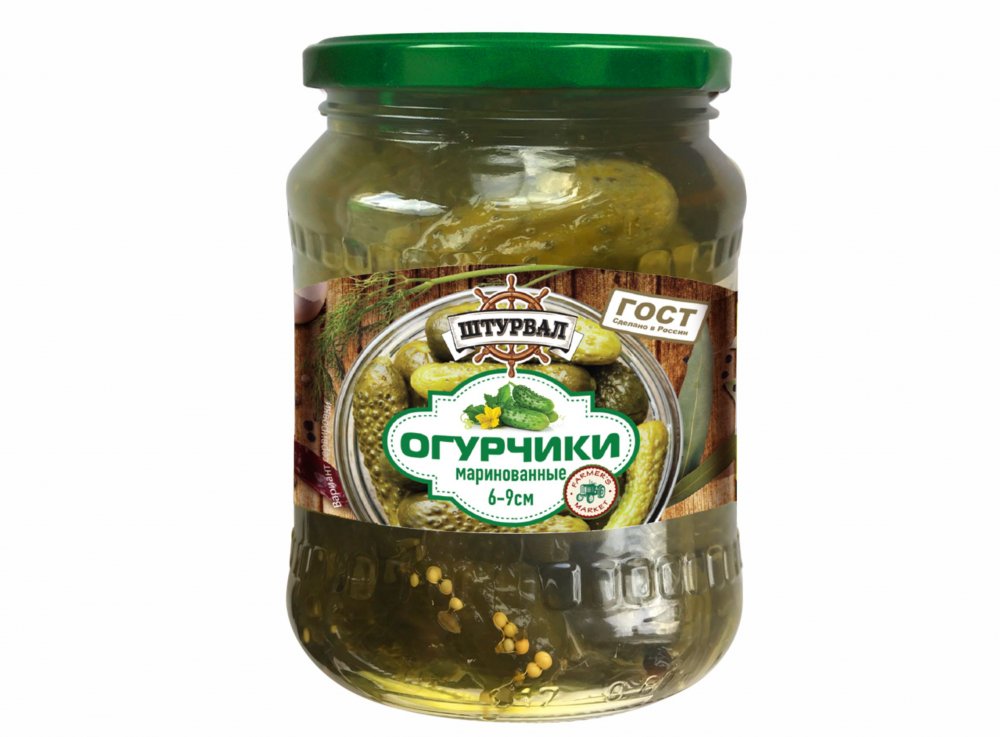 Огурчики маринованные ГОСТ 680г