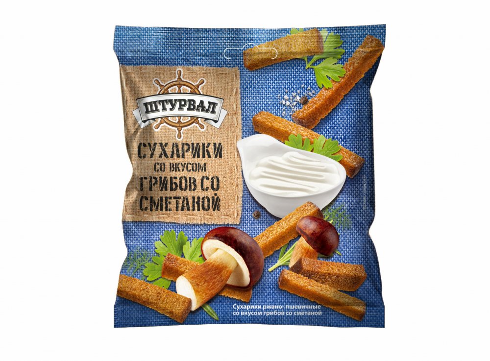 Сухарики ржаные со вкусом грибов со сметаной 40г