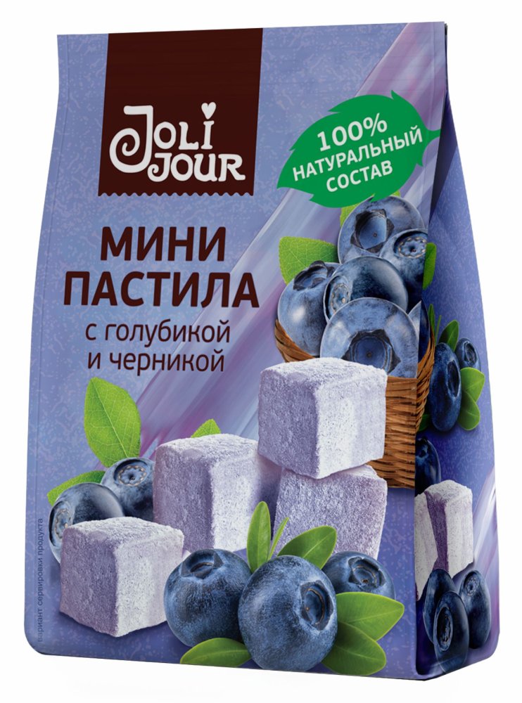 Мини пастила с голубикой и черникой 104г