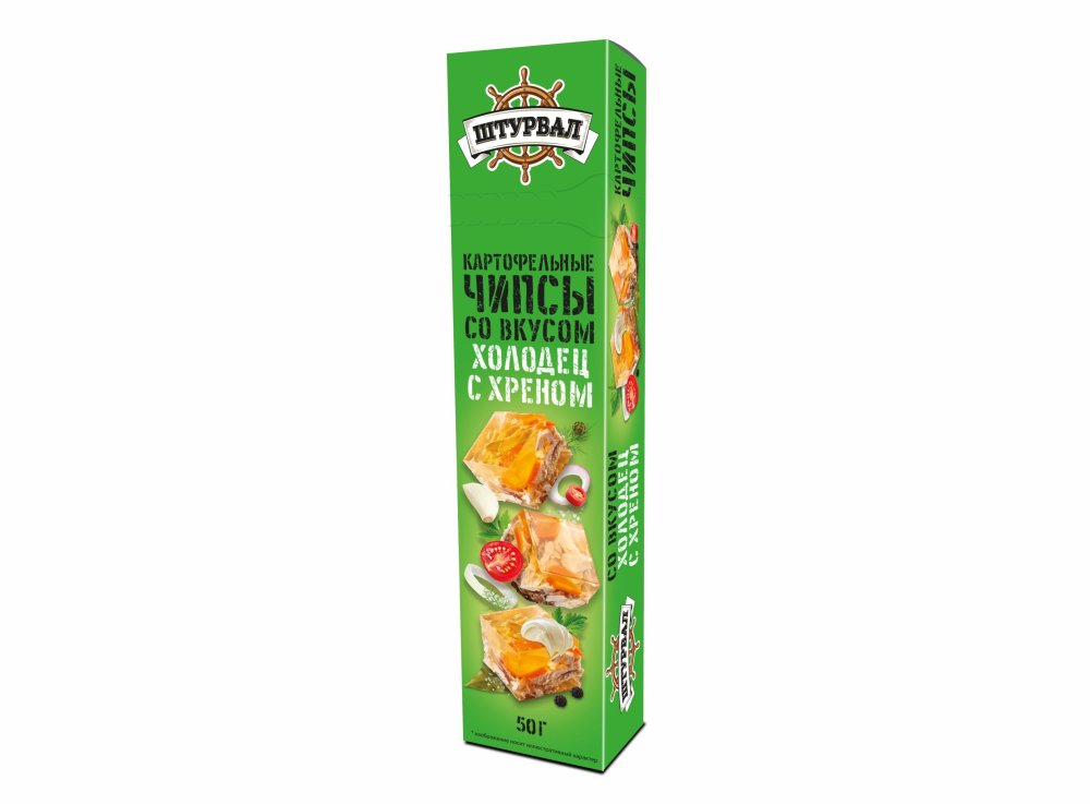 Картофельные пластинки холодец с хреном 50г