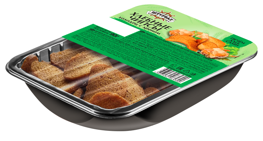 Хлебные чипсы с холодцом и хреном 90г