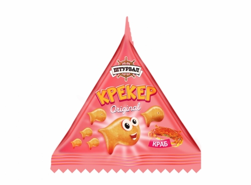 Крекер в форме рыбок со вкусом краба 20г