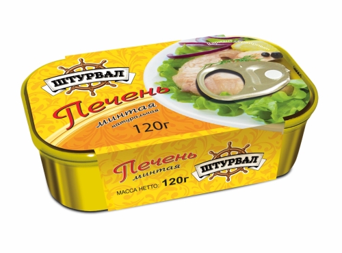 Печень минтая club 120г