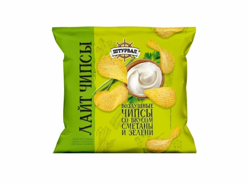 Чипсы Лайт со вкусом сметаны и зелени 20г