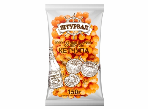 Кукурузные шарики с кетчупом 150г